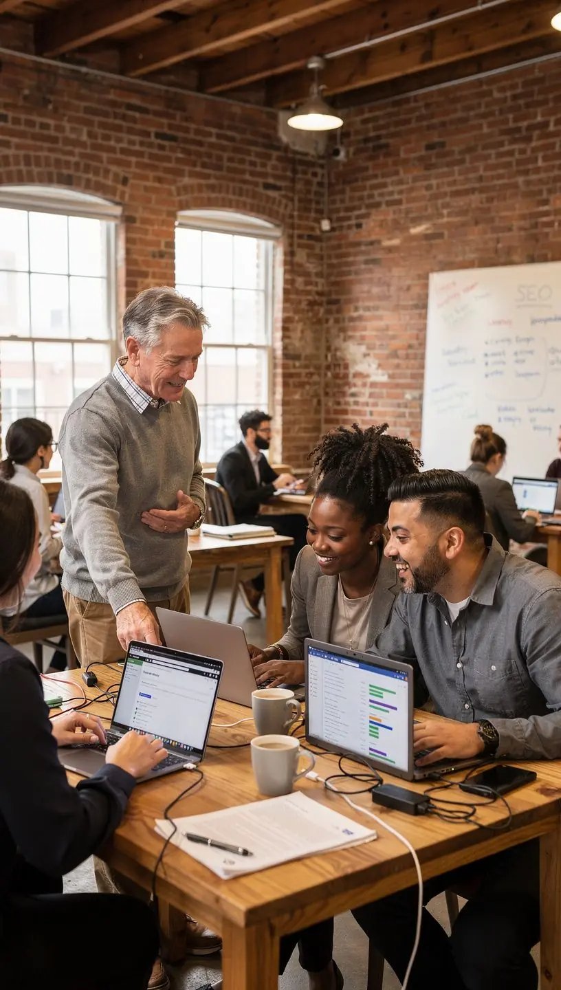 Measuring SEO progress and outcomes in workshops.
